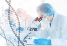 3D BIOPRINTED SKIN: The Future Of Healing Is Here Scientist examining samples under a microscope in a laboratory