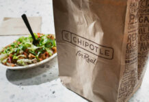 Salad Trap that pushes you Towards the Junk Food A Chipotle takeout bag next to a bowl filled with fresh salad ingredients