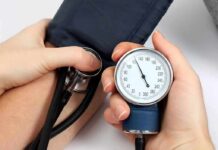Hypertension Drop From One Snack Swap Blood pressure measurement with sphygmomanometer and stethoscope