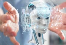 Congress Targets ‘Smarter-Than-Humans’ Machines robot head hologram between outstretched hands