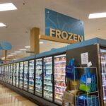 Frozen food aisle in a grocery store