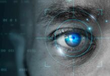 Human eye with digital scanning interface