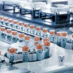 Creatine Vs. Cancer: UCLA’s Wild Twist Pharmaceutical vials on an automated production line
