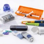 Risk Reduction of Dementia and Cognitive Decline Diabetes management tools and supplies on a white surface